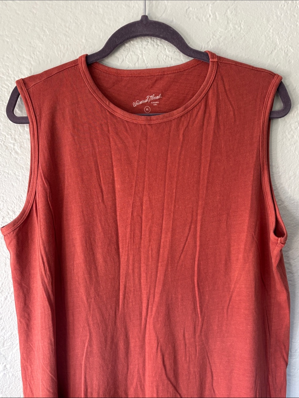 Target Universal Thread 100% Cotton Sleeveless Burnt Orange Midi Tank Dress XL - Picture 4 of 6